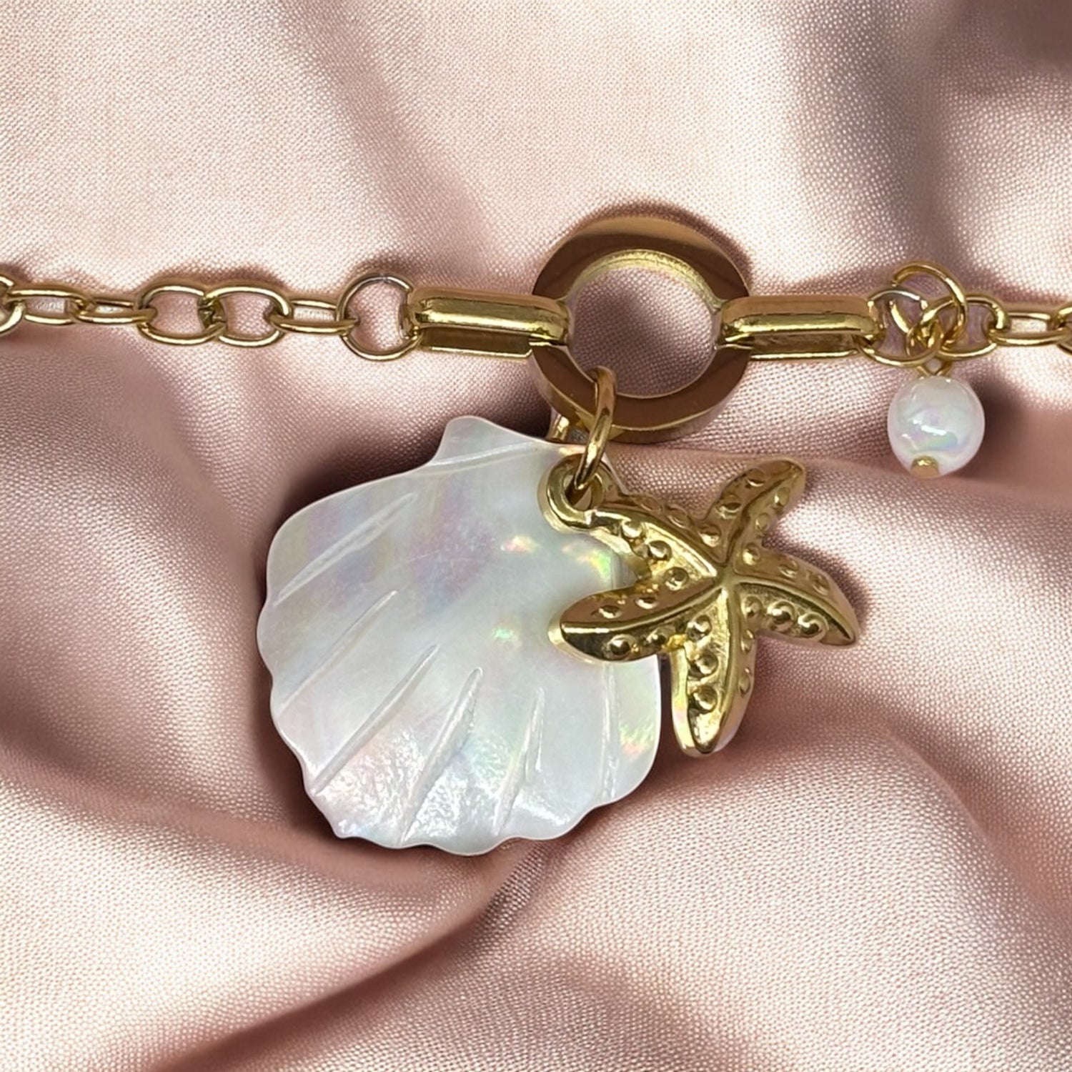 Bracelet charms coquillage & étoile